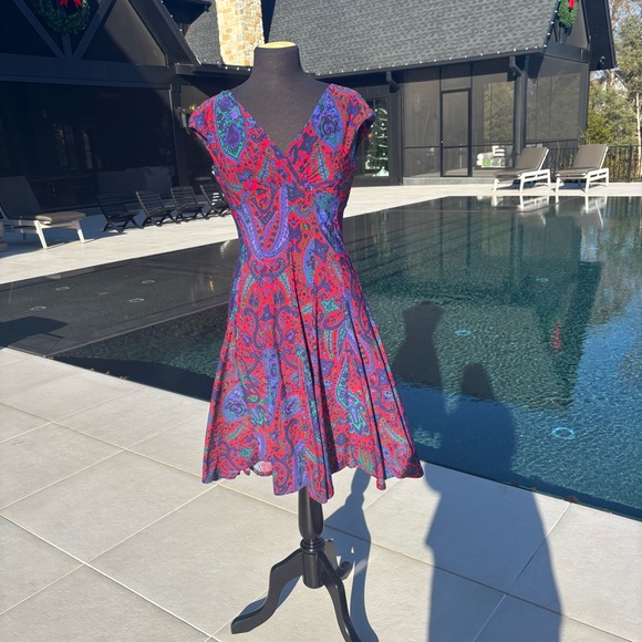 Ralph Lauren Dresses & Skirts - Y2K Lauren Ralph Lauren Paisley Dress Stretchy Size 6